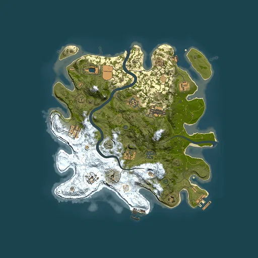 Rust map seed 1529975427, 3500x3500m top-down preview