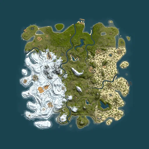 Rust map seed 2079210855, 5000x5000m top-down preview
