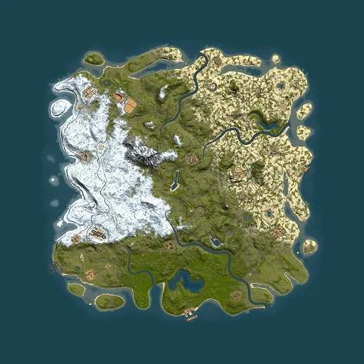 Rust map seed 565445429, 5500x5500m top-down preview