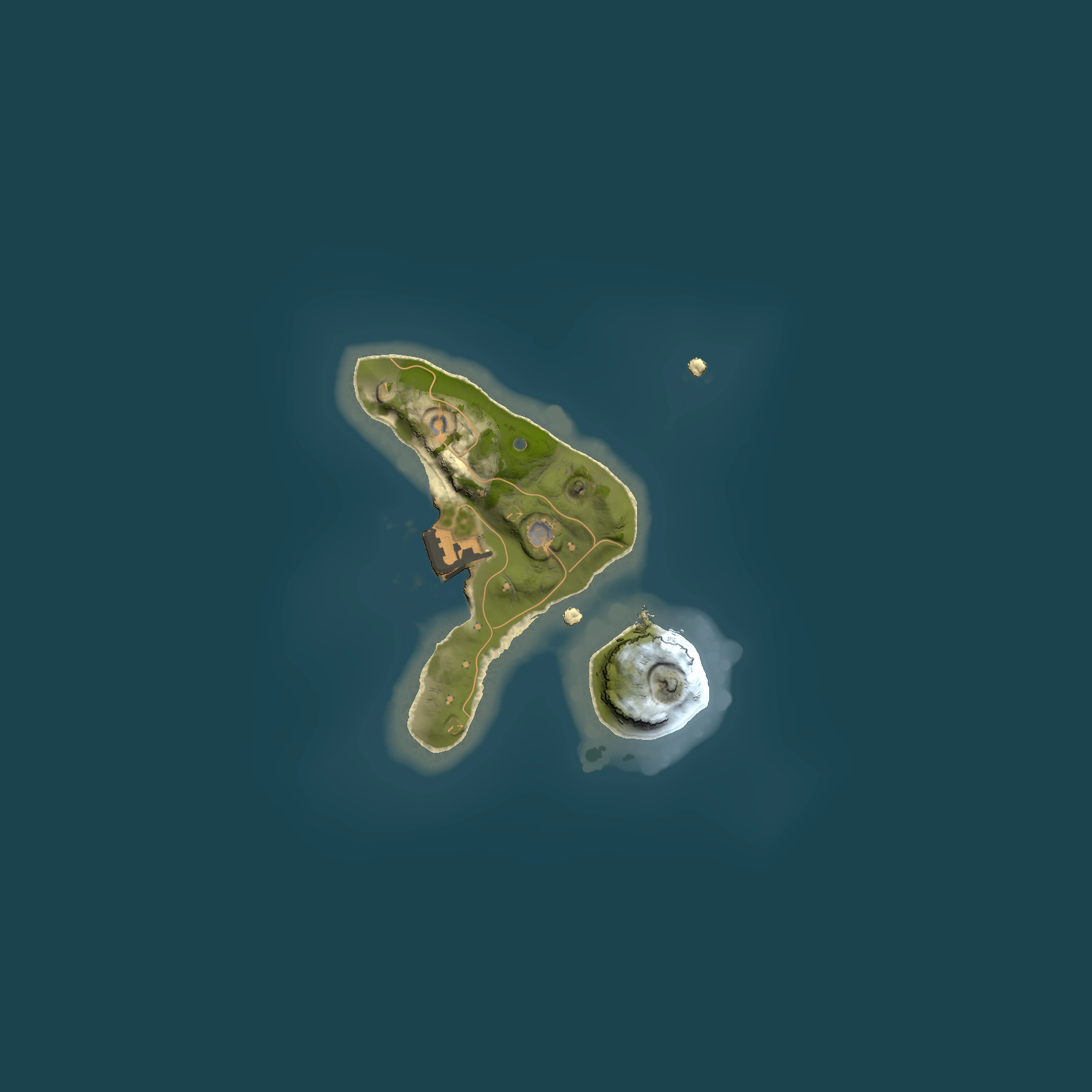 Full top-down render of Rust map seed 1659992676, 1500x1500m