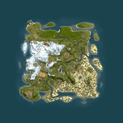 Rust map seed 9306200, 4000x4000m top-down preview