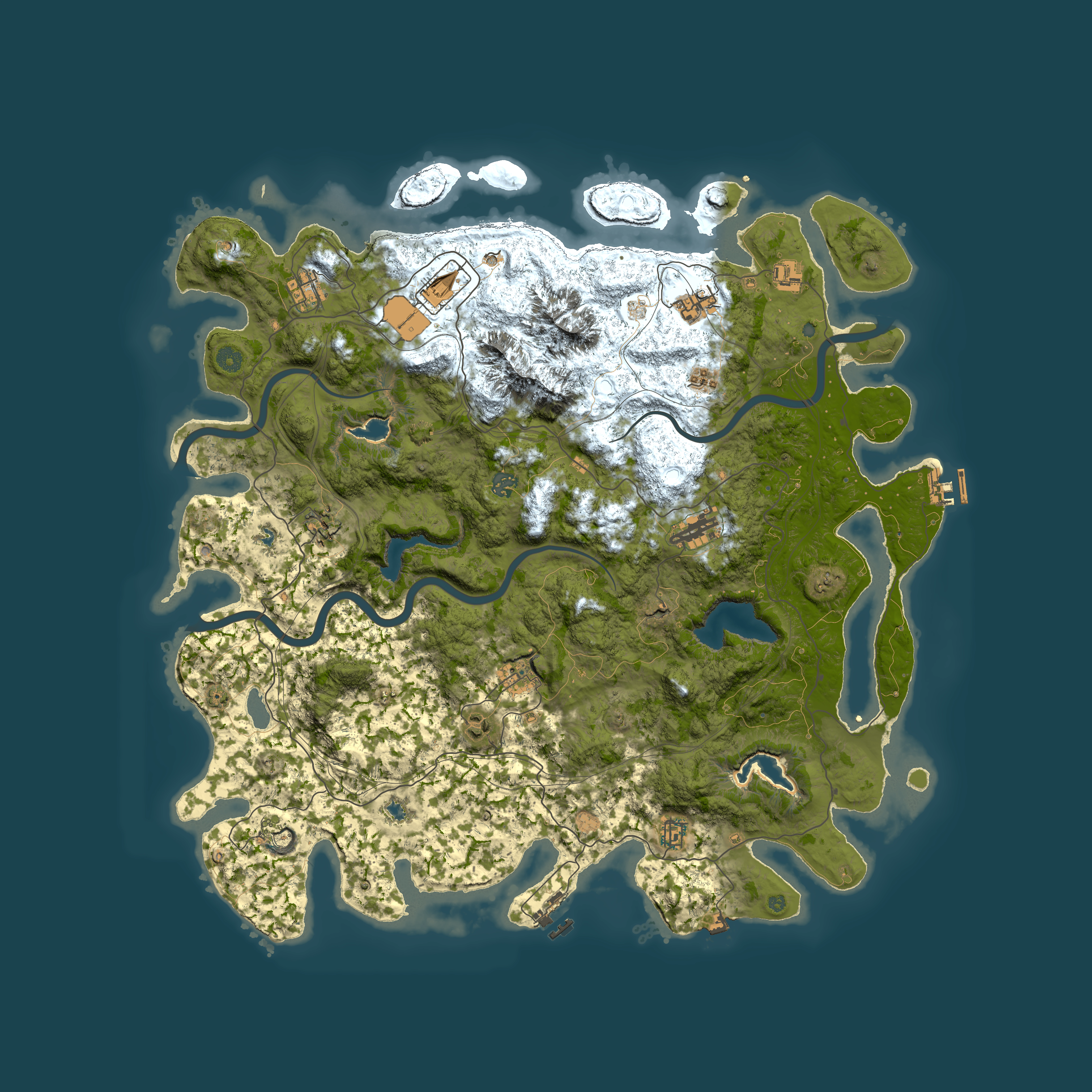 Full top-down render of Rust map seed 1507898985, 5000x5000m