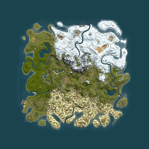 Rust map seed 26669463, 5000x5000m top-down preview