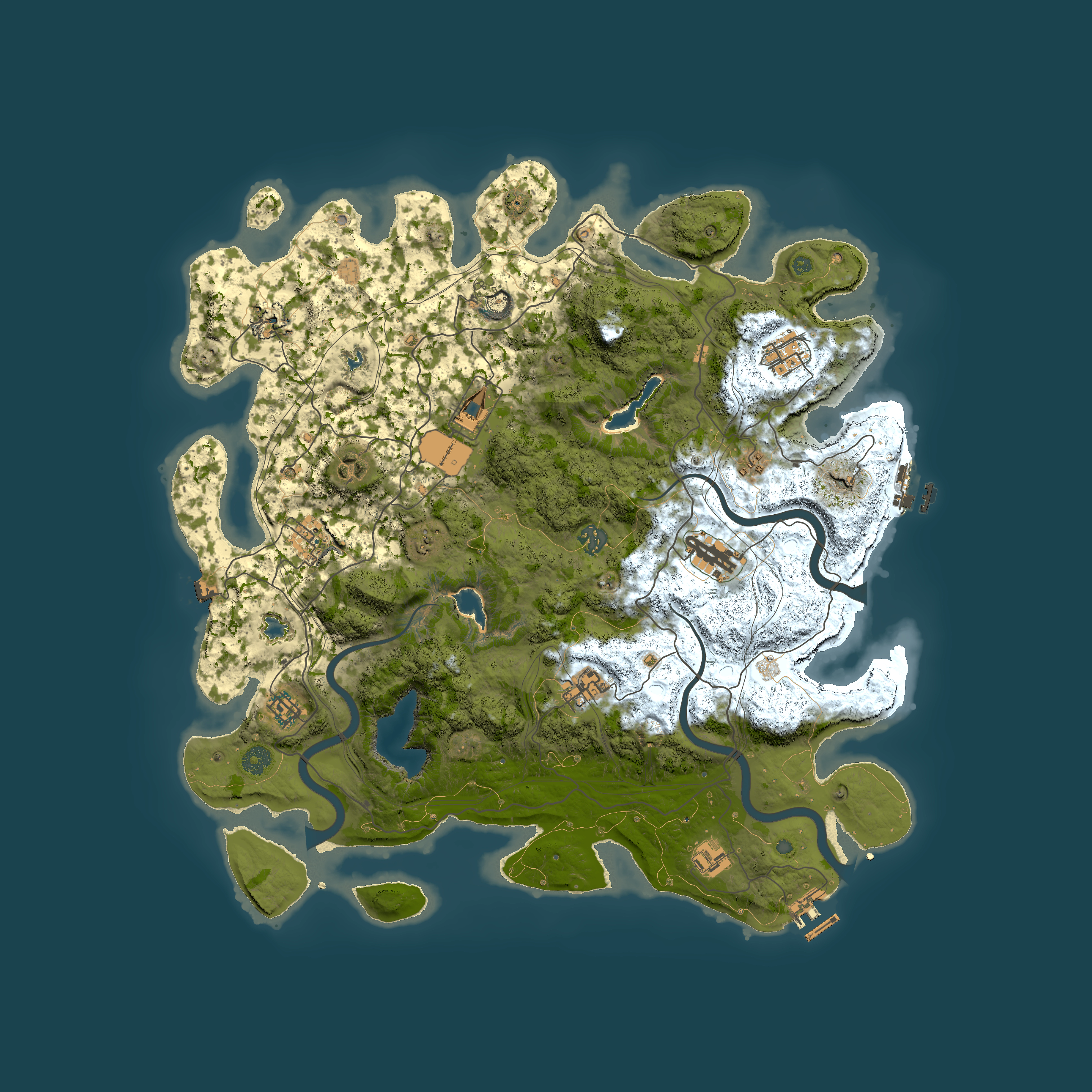 Full top-down render of Rust map seed 455311203, 4500x4500m