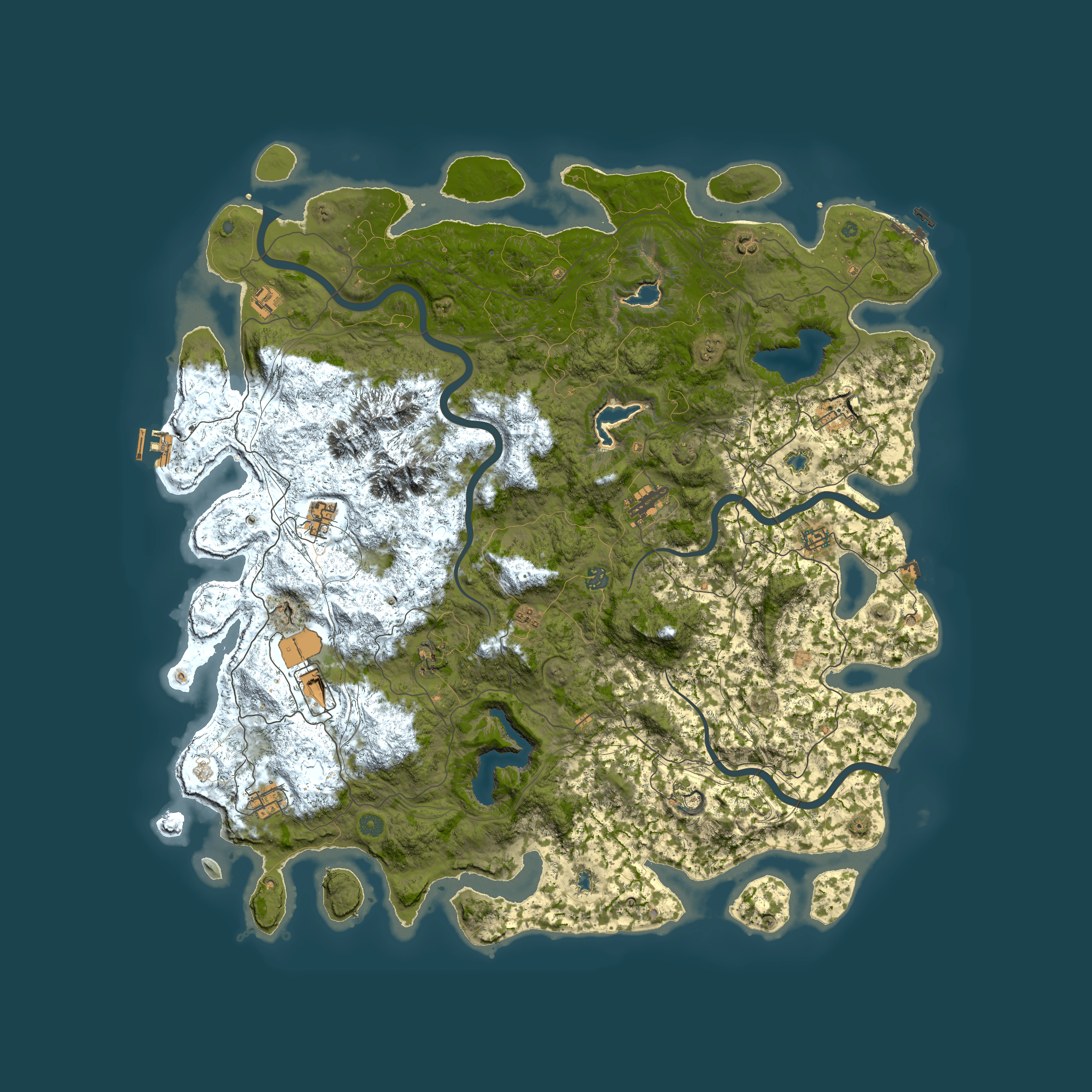 Full top-down render of Rust map seed 1819442183, 5500x5500m
