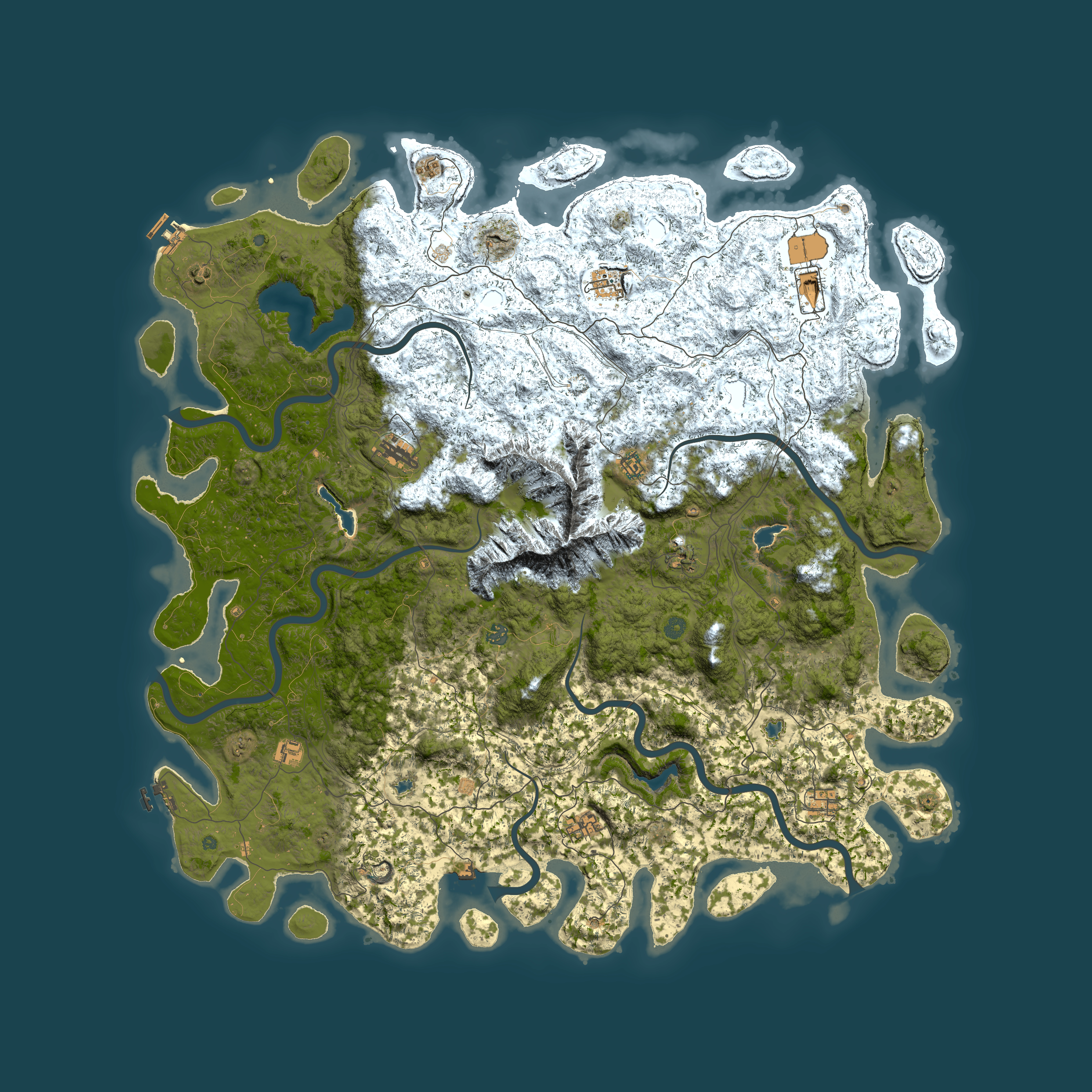 Full top-down render of Rust map seed 725492413, 6000x6000m