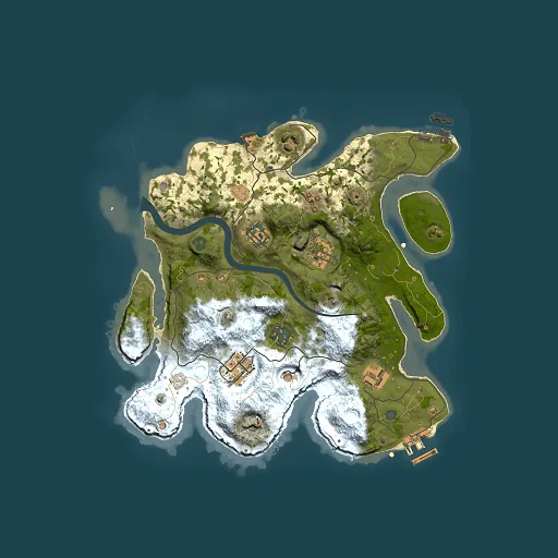 Rust map seed 144452801, 3000x3000m top-down preview