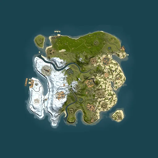 Rust map seed 895383026, 3000x3000m top-down preview