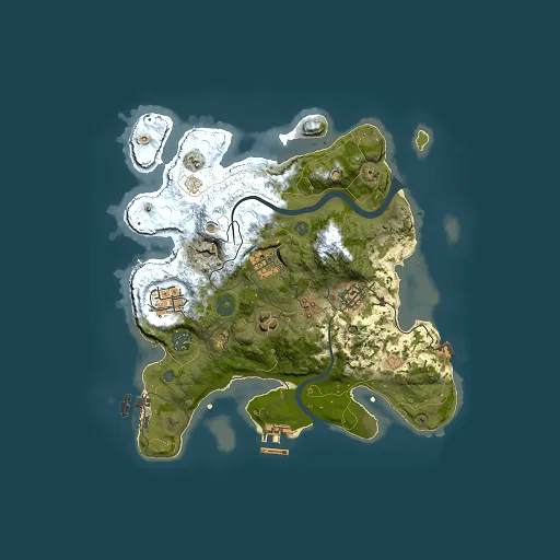 Rust map seed 389917787, 3000x3000m top-down preview