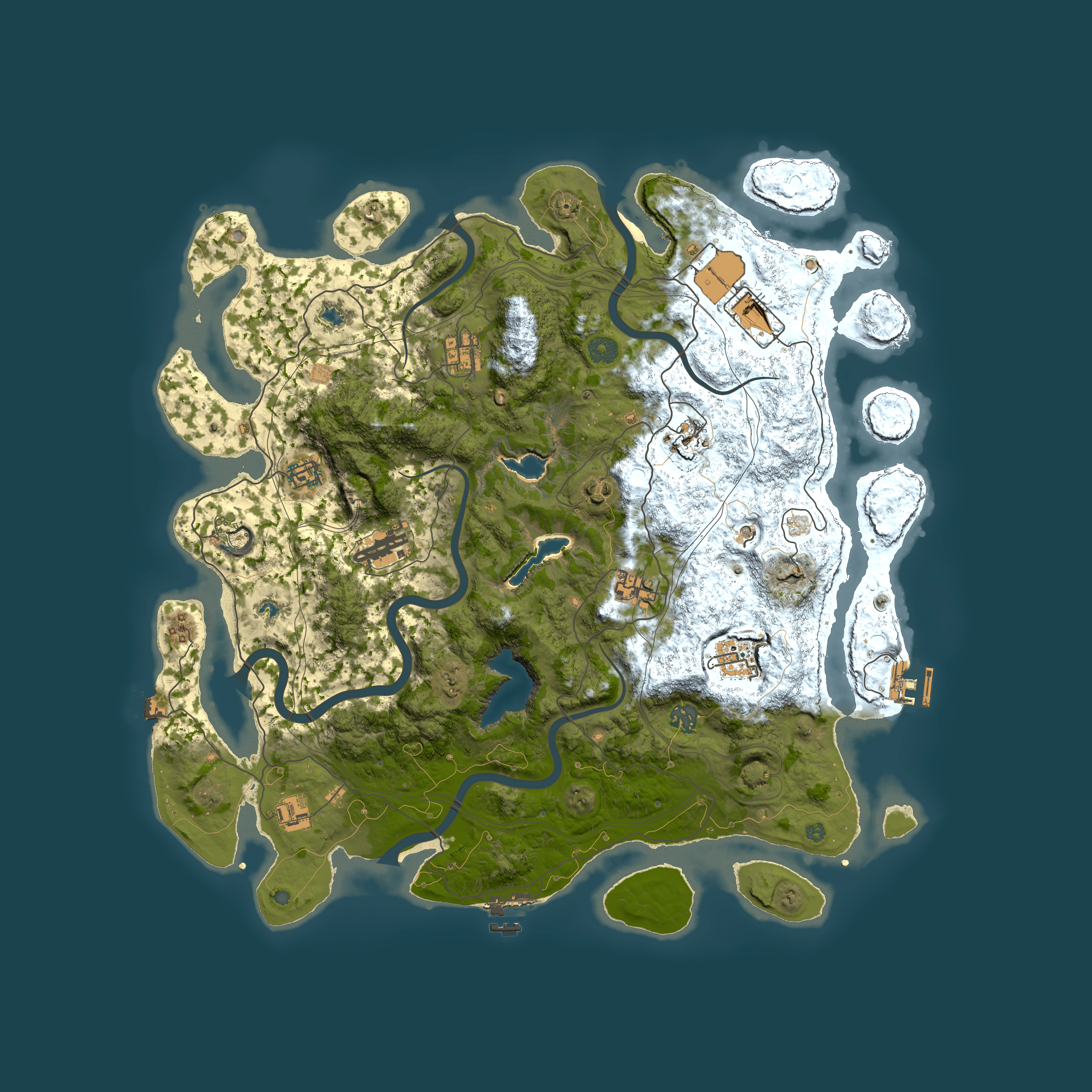 Full top-down render of Rust map seed 49033504, 4500x4500m