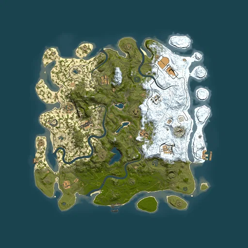 Rust map seed 49033504, 4500x4500m top-down preview