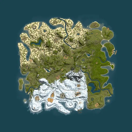 Rust map seed 455832159, 5000x5000m top-down preview
