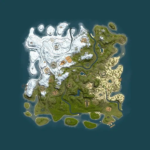 Rust map seed 69779558, 4500x4500m top-down preview