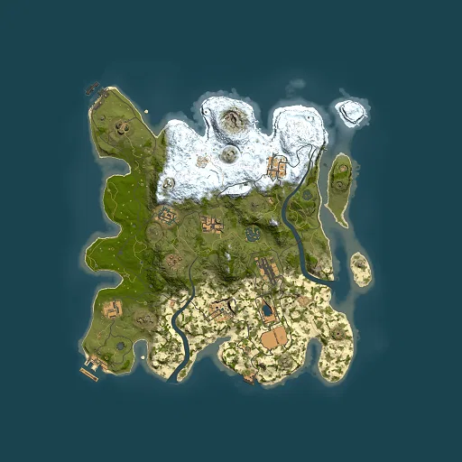 Rust map seed 401230656, 3500x3500m top-down preview