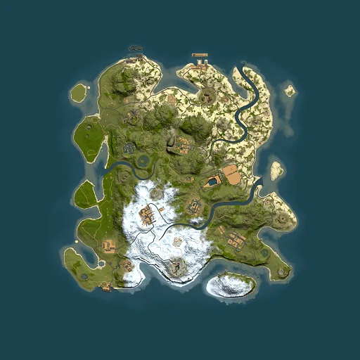 Rust map seed 1693832632, 3500x3500m top-down preview