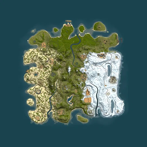 Rust map seed 442062099, 4000x4000m top-down preview