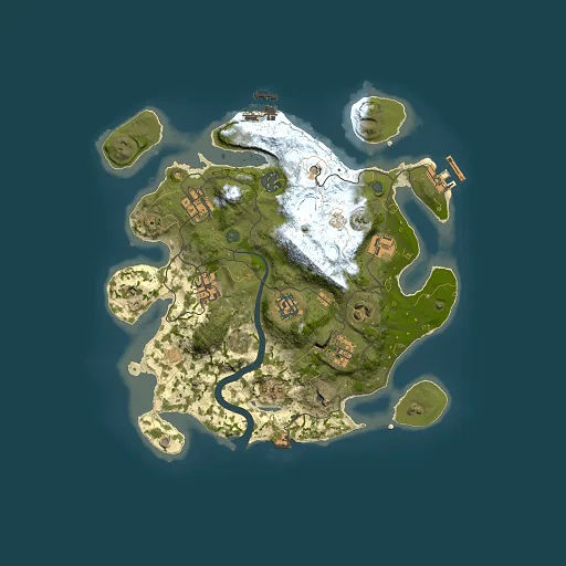 Rust map seed 1304981519, 3000x3000m top-down preview