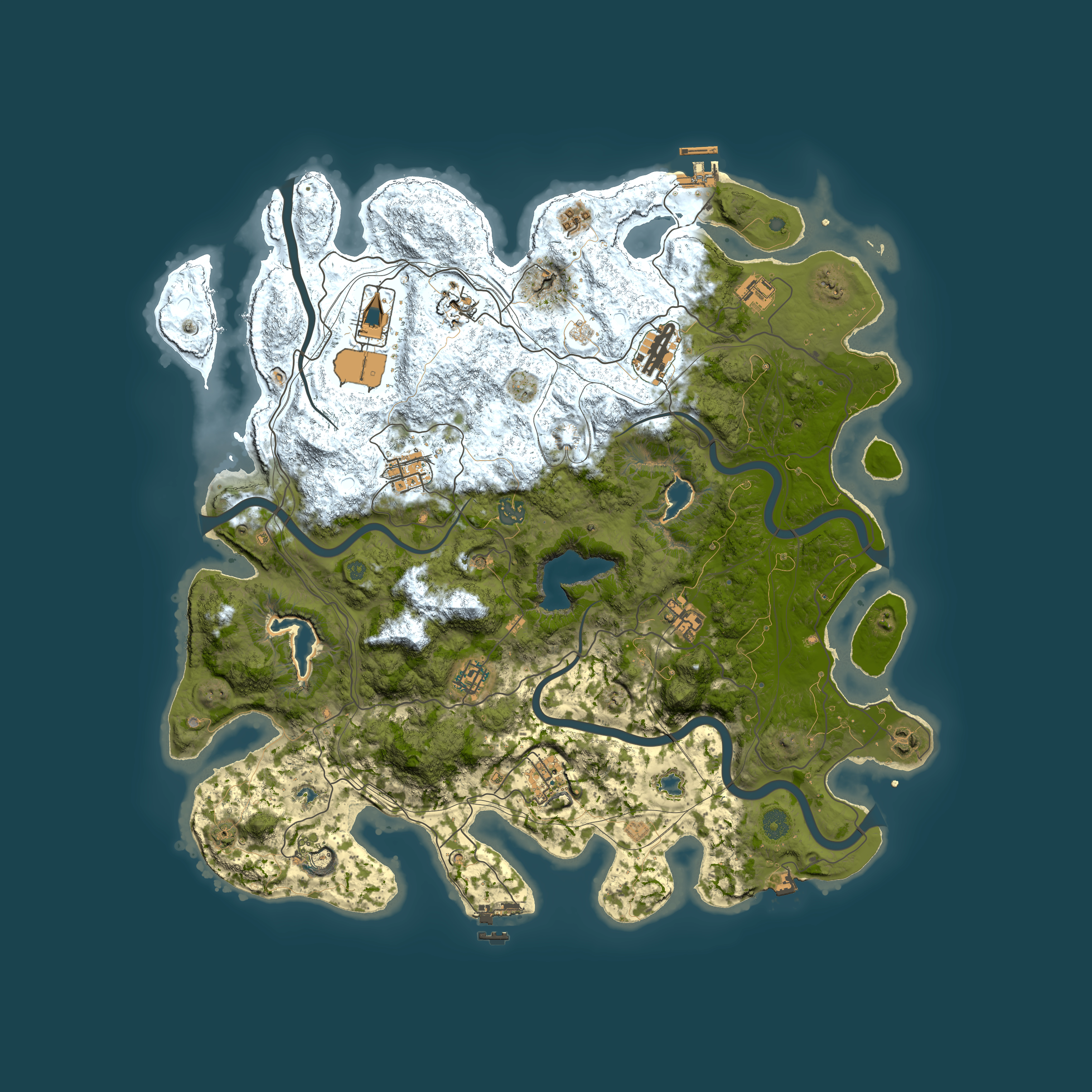 Full top-down render of Rust map seed 1109985332, 4500x4500m