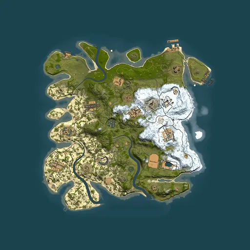 Rust map seed 1176644483, 3500x3500m top-down preview