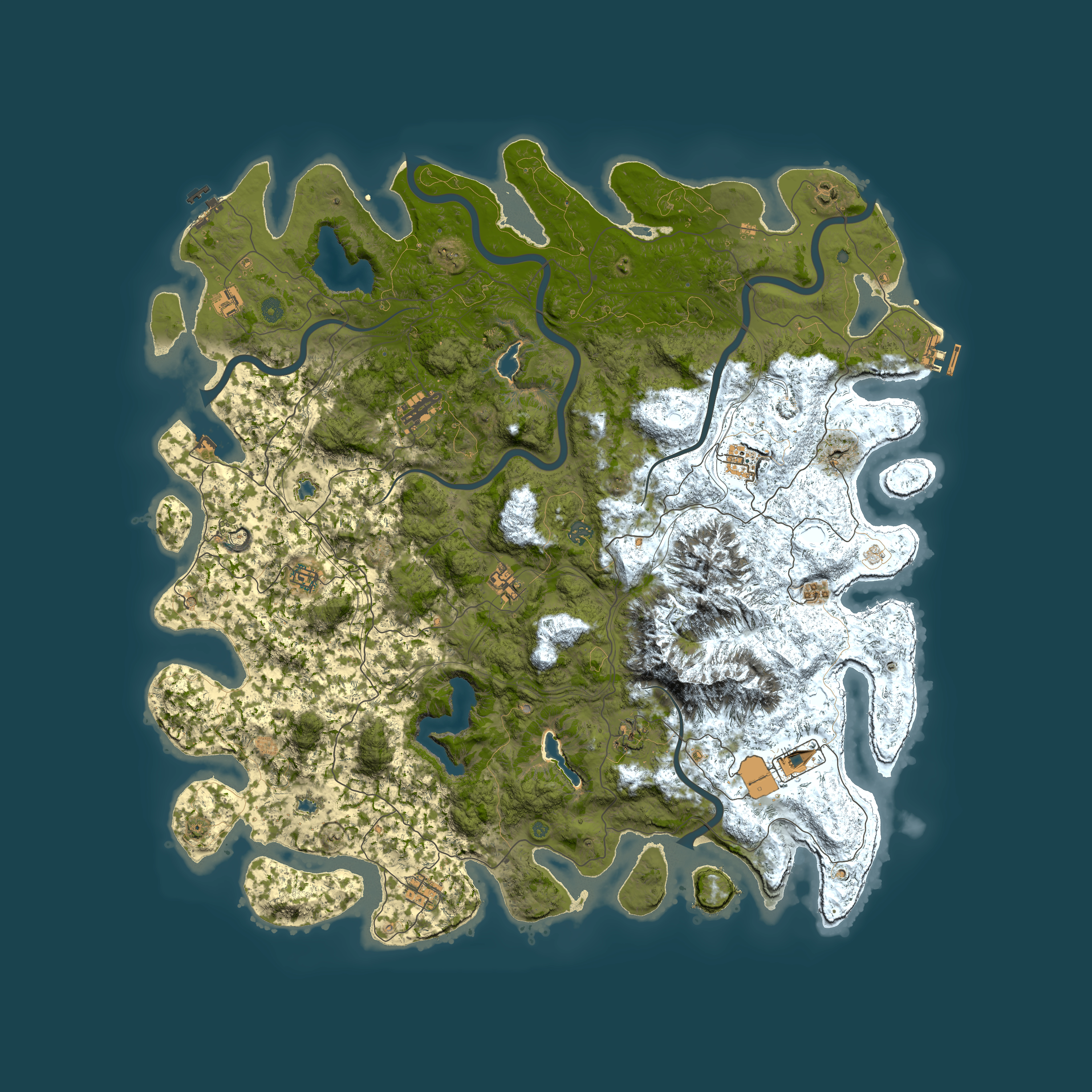 Full top-down render of Rust map seed 1697329569, 5500x5500m