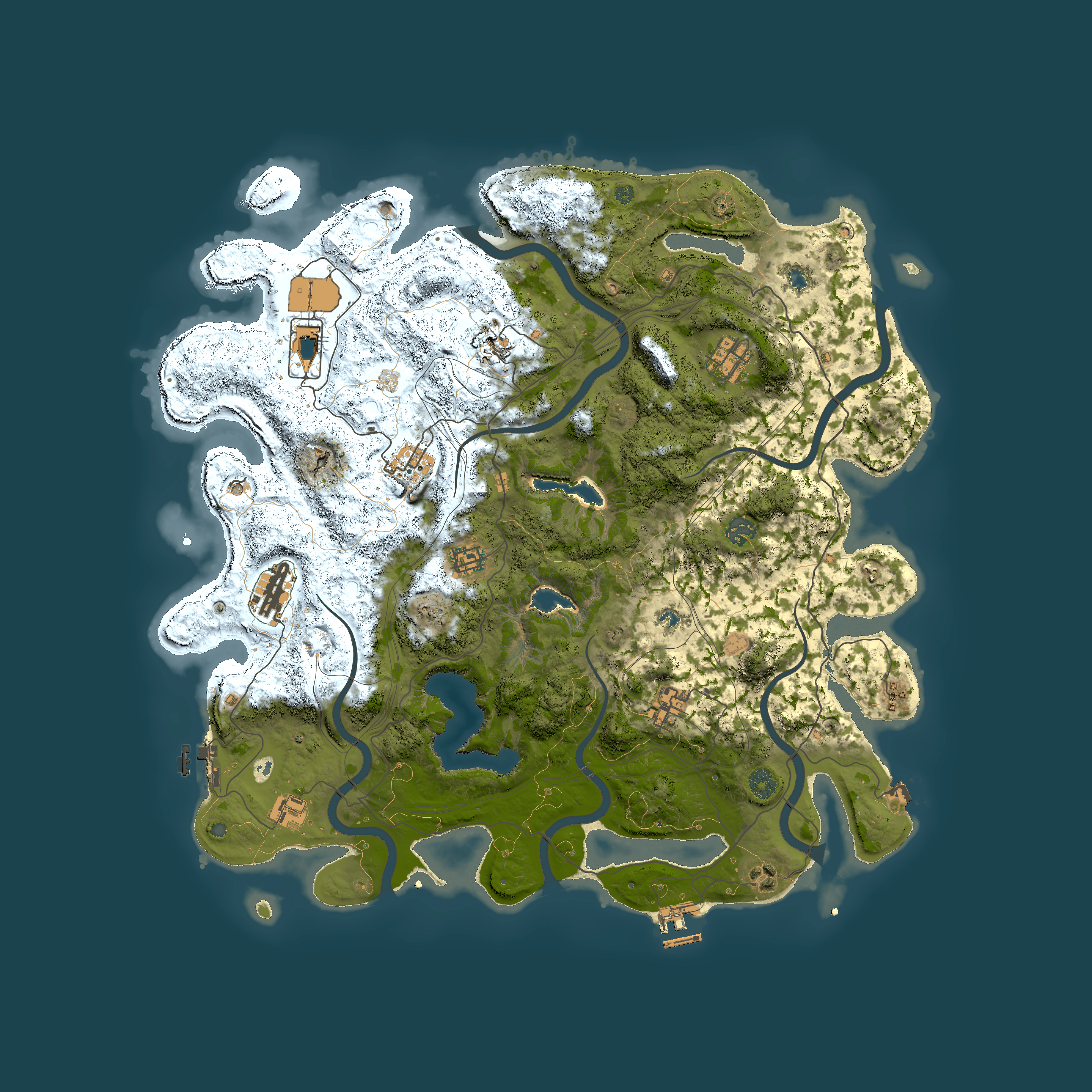 Full top-down render of Rust map seed 1846302641, 4500x4500m
