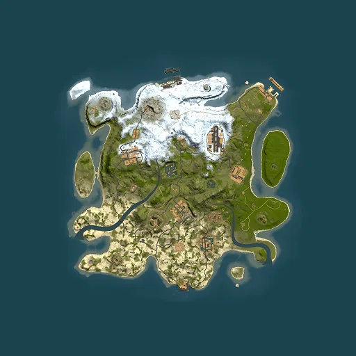Rust map seed 1543662367, 3000x3000m top-down preview