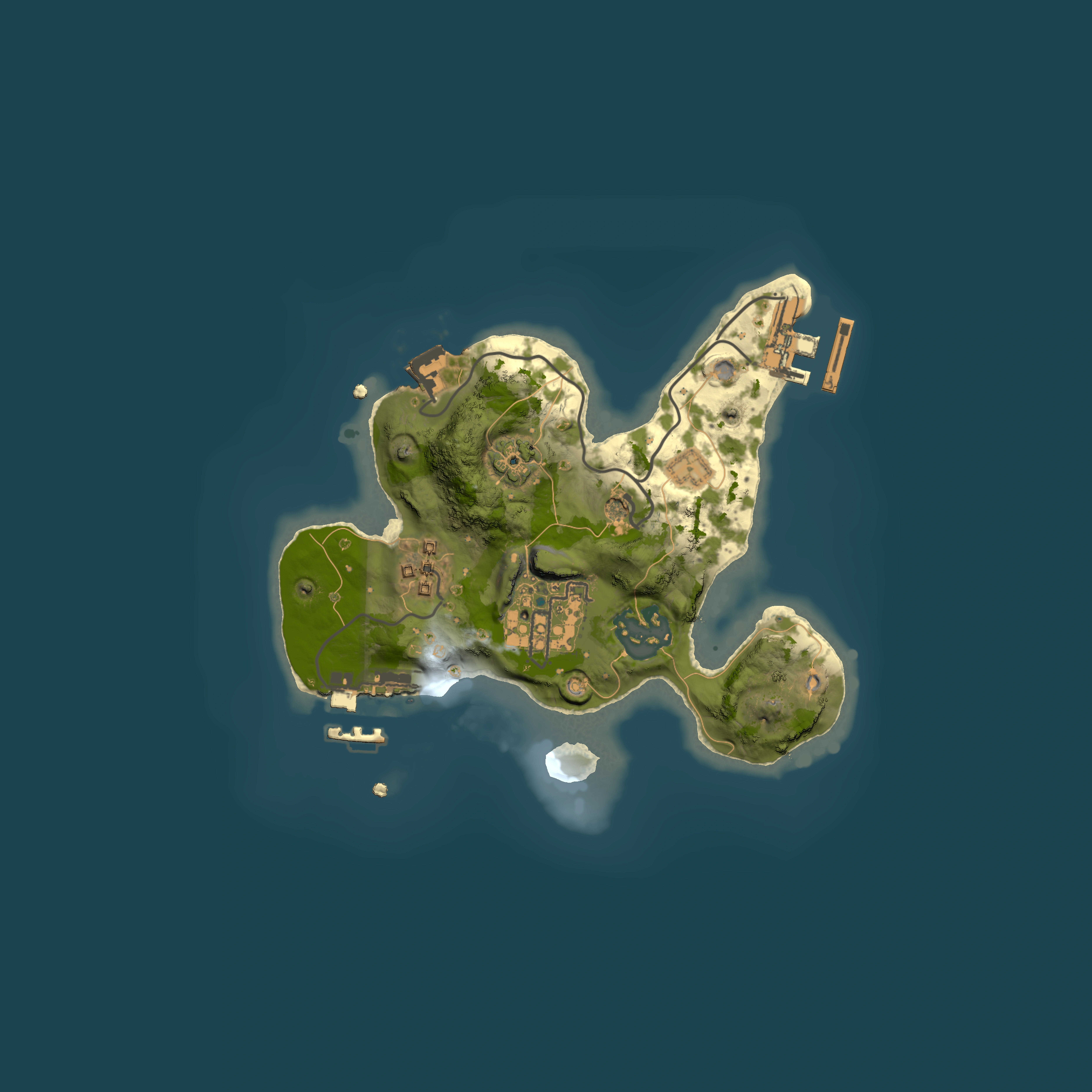 Full top-down render of Rust map seed 172259369, 2000x2000m