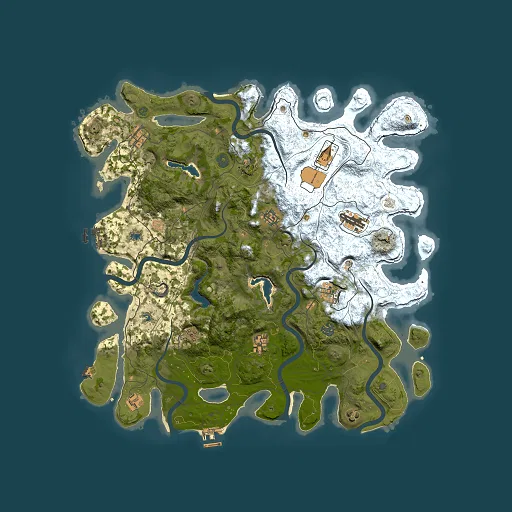 Rust map seed 201178365, 4500x4500m top-down preview