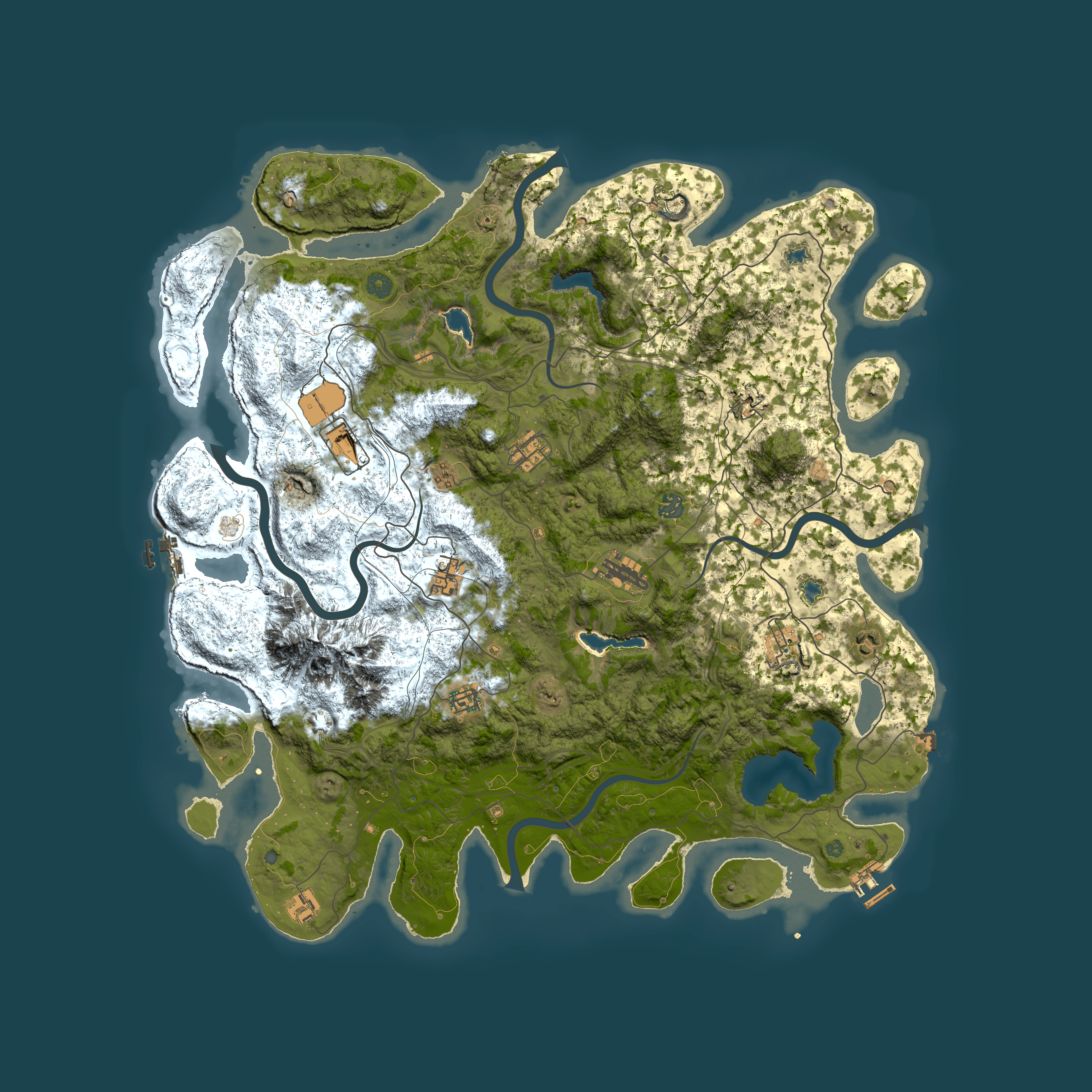 Full top-down render of Rust map seed 780355966, 5000x5000m