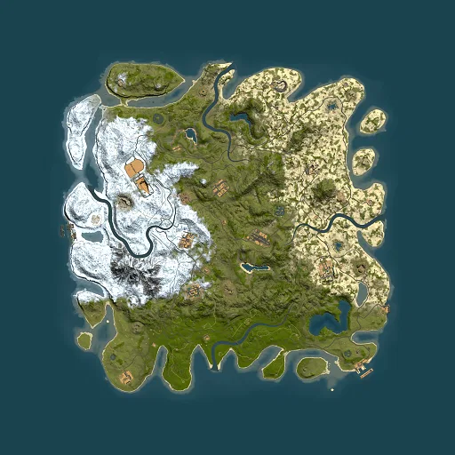 Rust map seed 780355966, 5000x5000m top-down preview