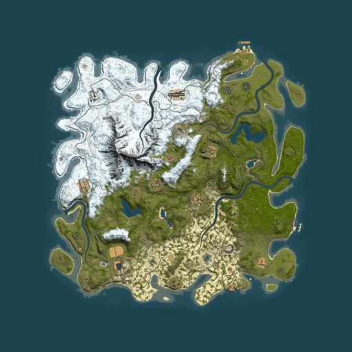 Rust map seed 1313307285, 5000x5000m top-down preview