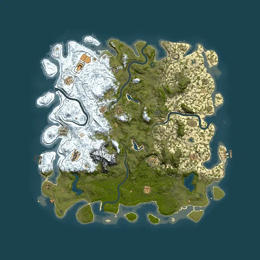Rust map seed 70774102, 5500x5500m top-down preview