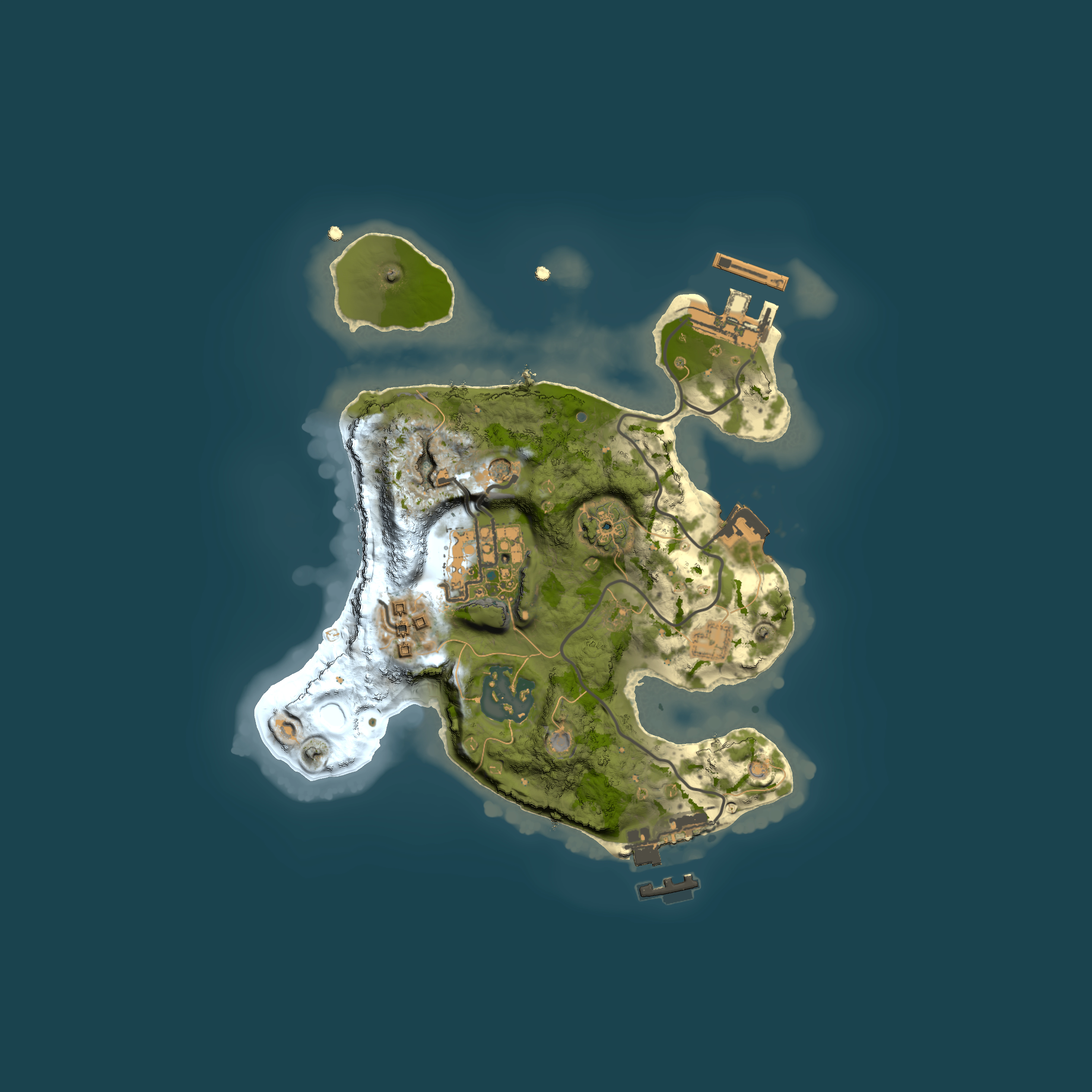 Full top-down render of Rust map seed 558208051, 2000x2000m
