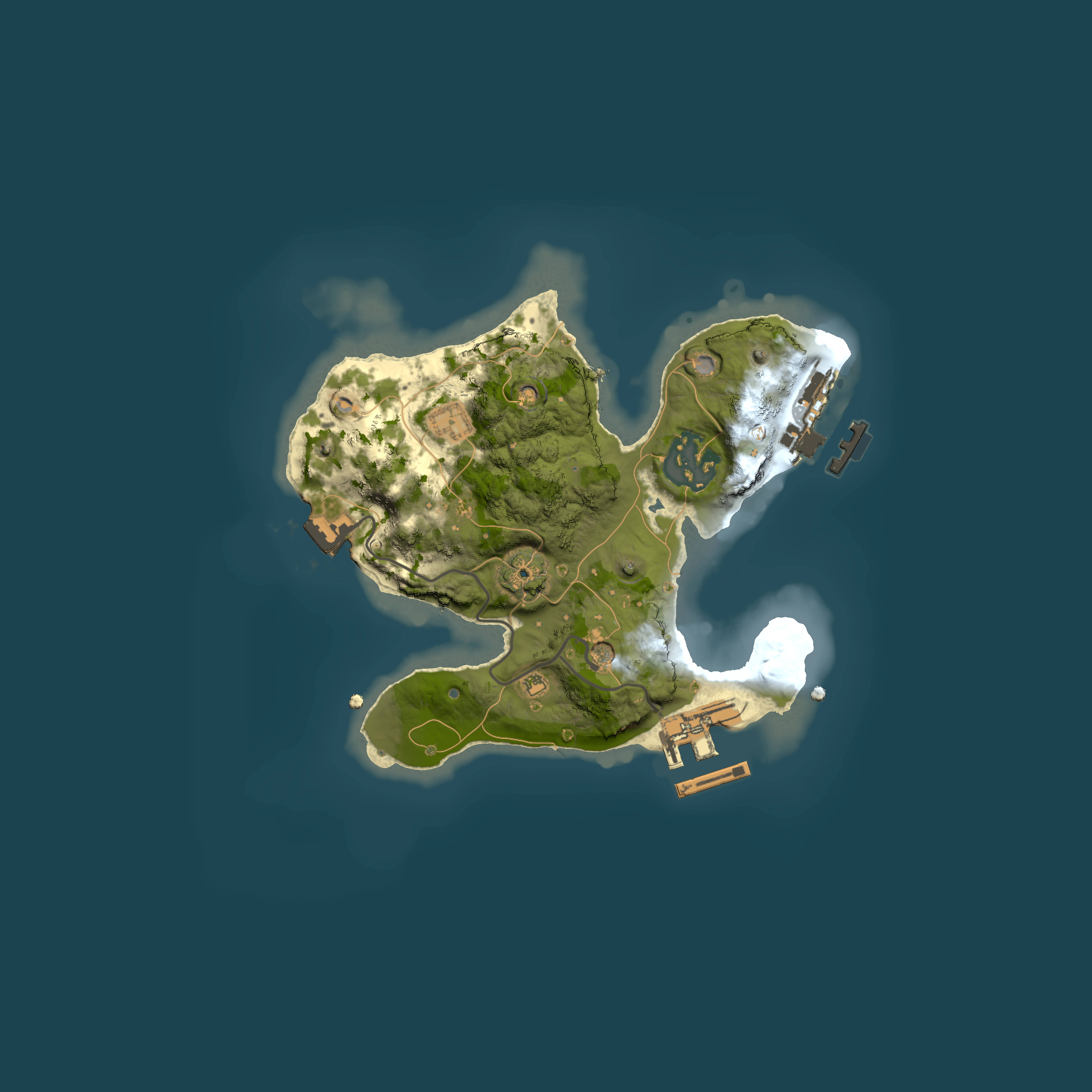 Full top-down render of Rust map seed 573066039, 2000x2000m