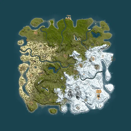 Rust map seed 1090476662, 5500x5500m top-down preview