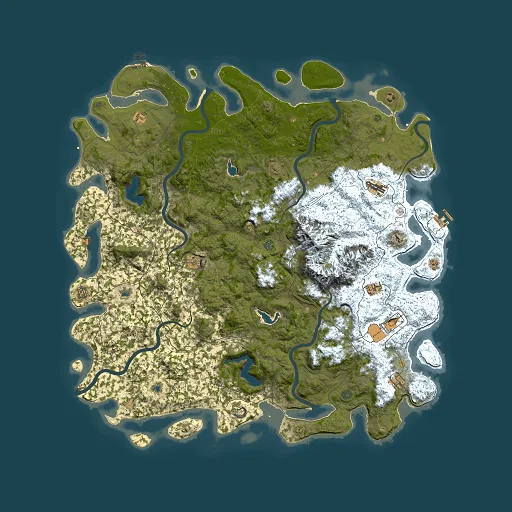 Rust map seed 405171175, 6000x6000m top-down preview