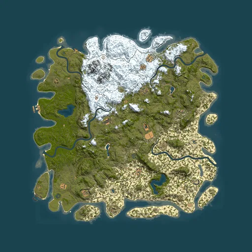 Rust map seed 328876420, 6000x6000m top-down preview