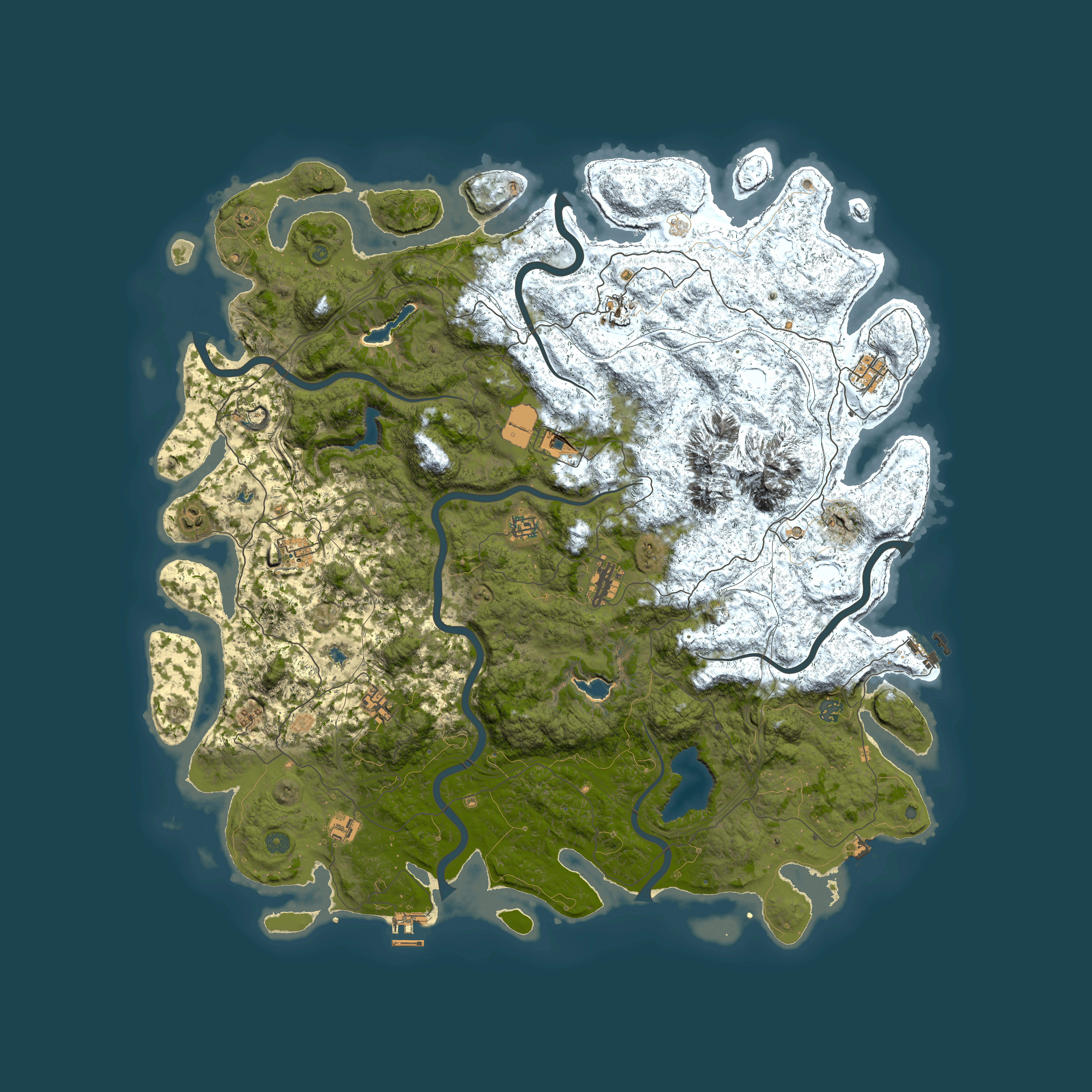 Full top-down render of Rust map seed 1761172121, 5500x5500m
