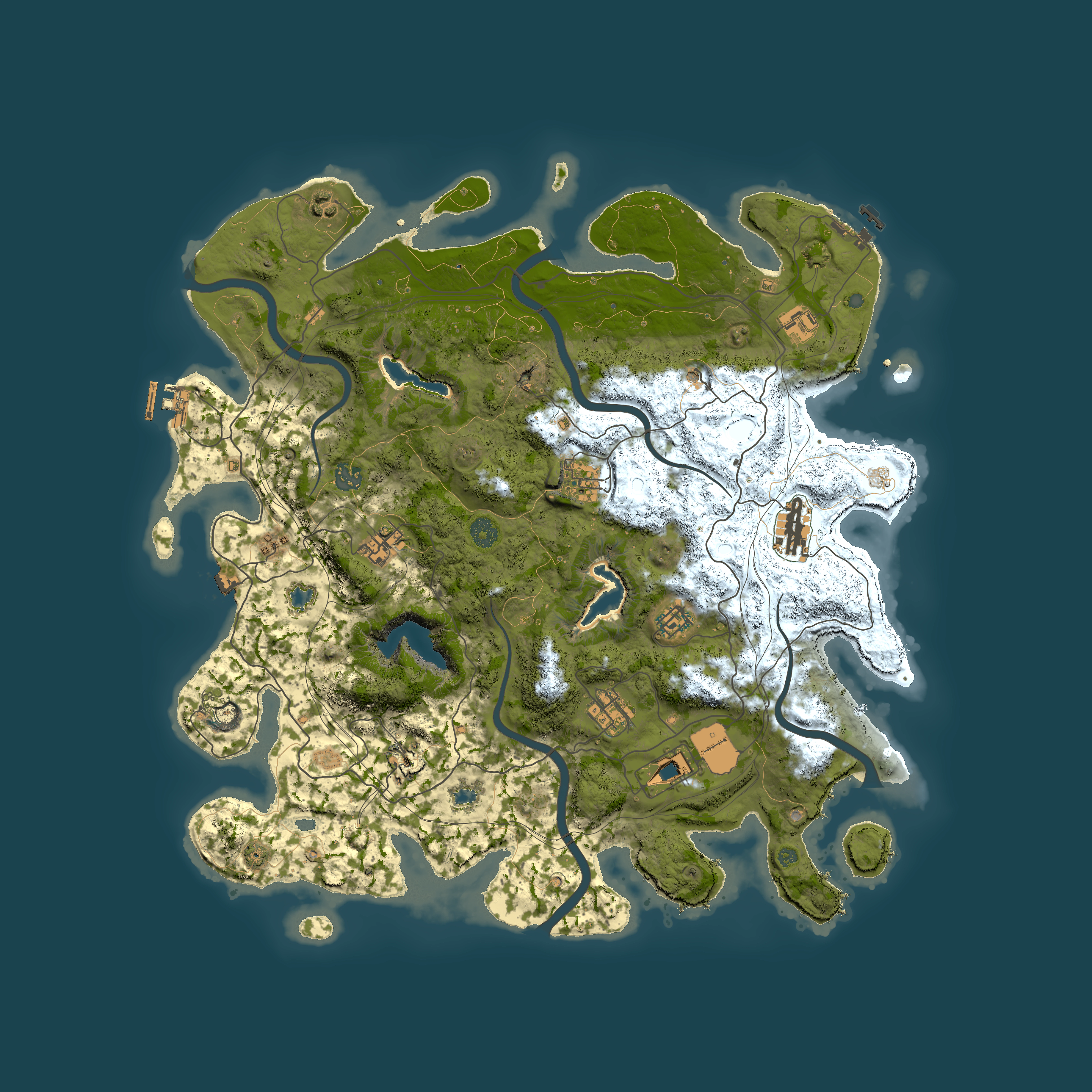 Full top-down render of Rust map seed 1854323593, 4500x4500m