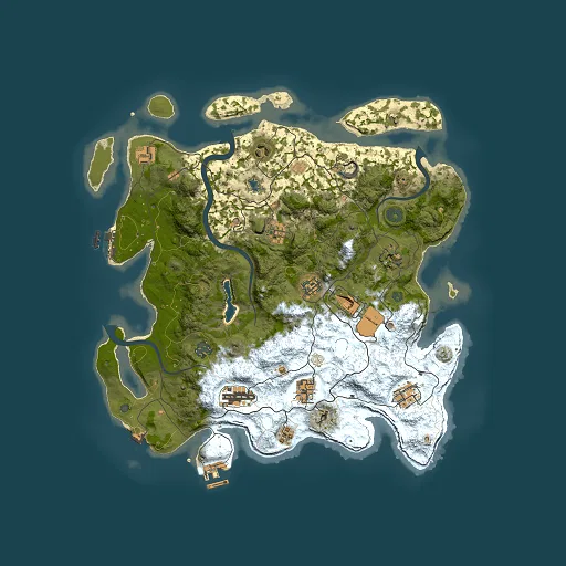 Rust map seed 2087092614, 4000x4000m top-down preview