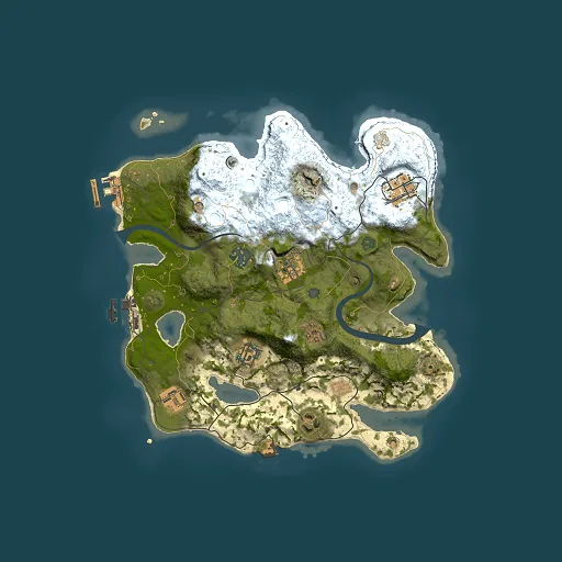 Rust map seed 663588216, 3000x3000m top-down preview