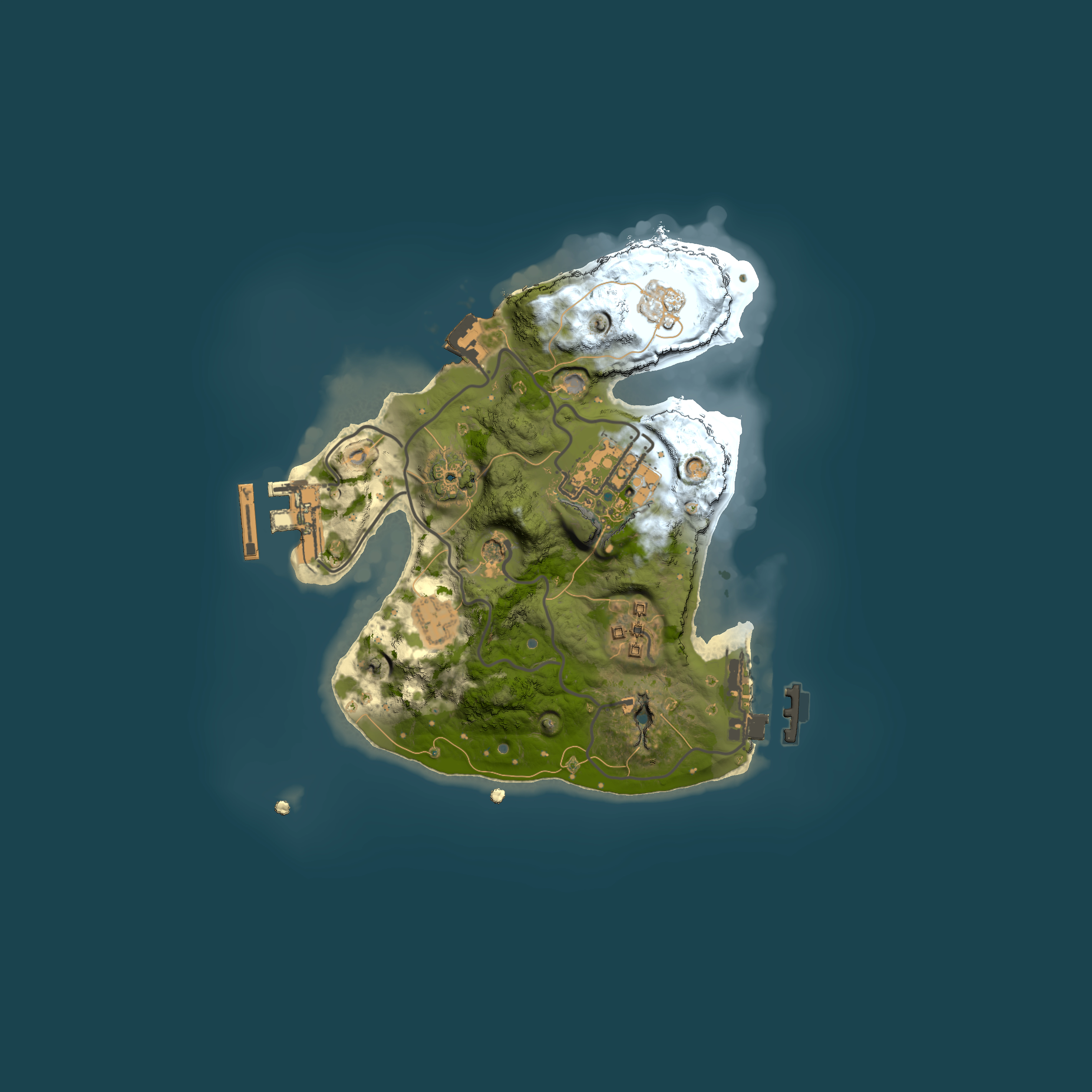 Full top-down render of Rust map seed 1402881622, 2000x2000m