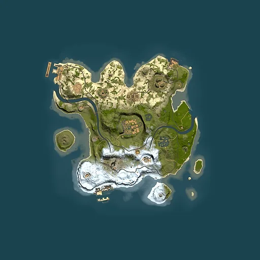 Rust map seed 402257057, 2500x2500m top-down preview