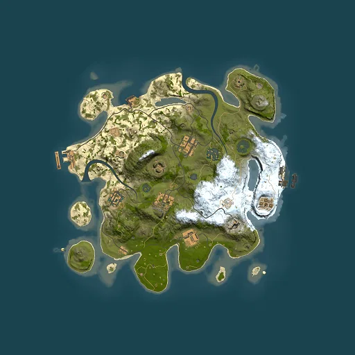 Rust map seed 24529833, 3000x3000m top-down preview