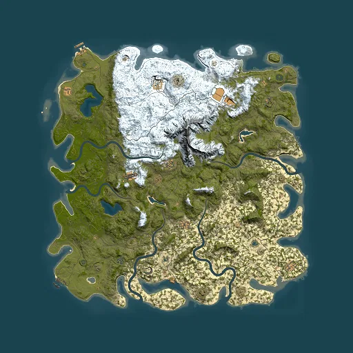 Rust map seed 1353888947, 6000x6000m top-down preview