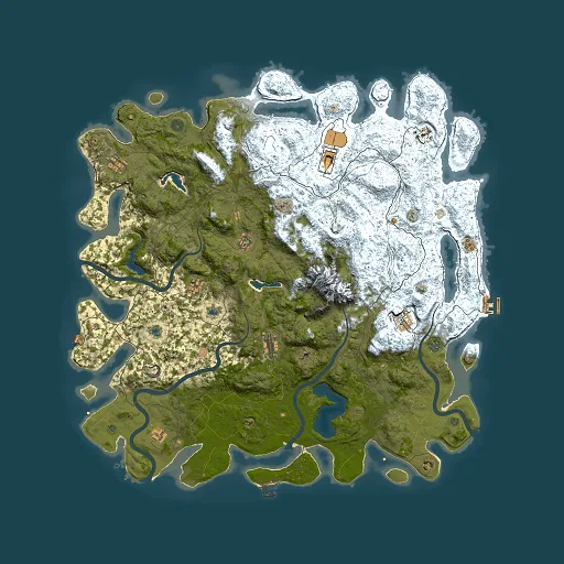 Rust map seed 1434851764, 5500x5500m top-down preview