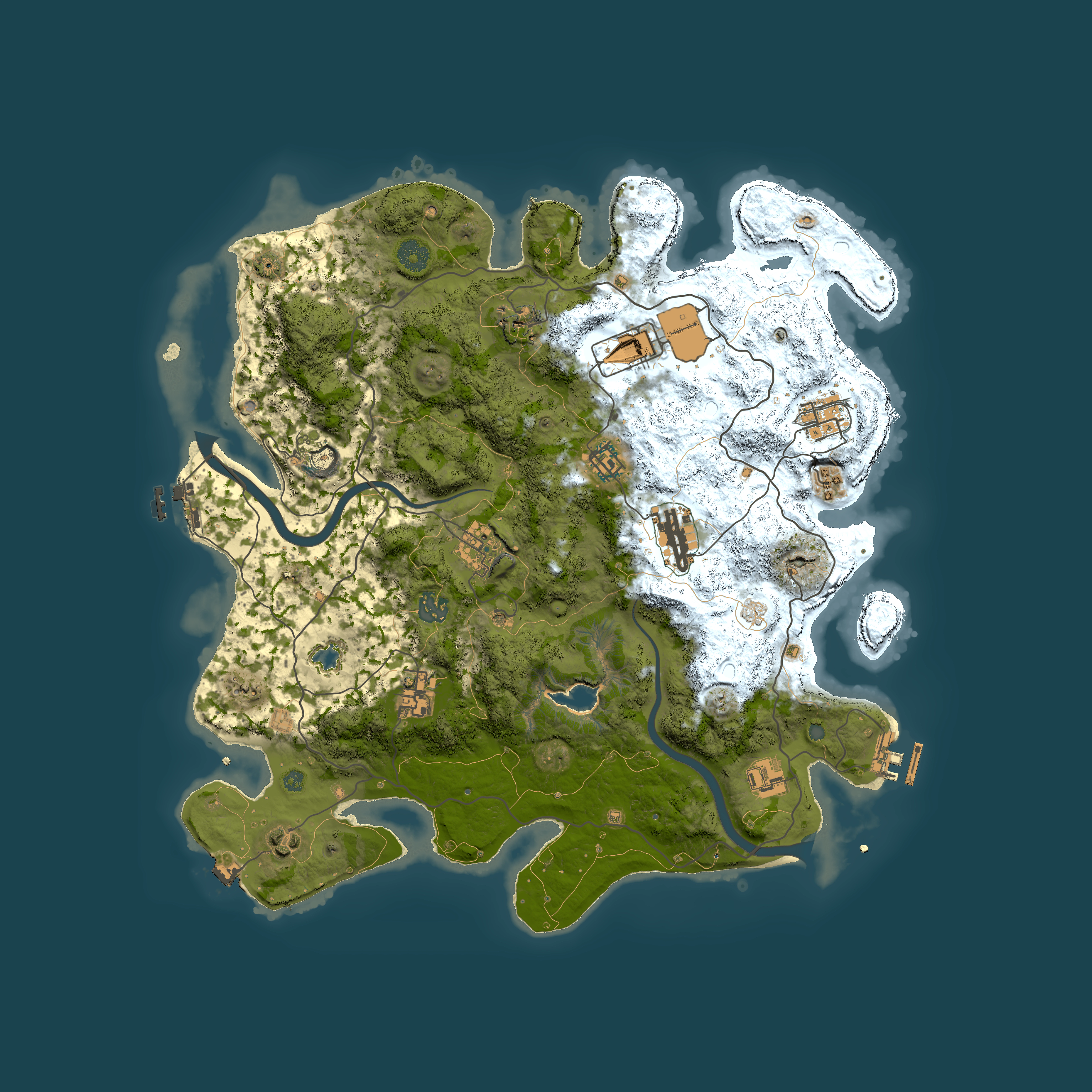 Full top-down render of Rust map seed 771416129, 4000x4000m
