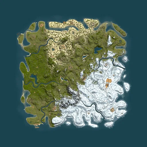 Rust map seed 368758079, 6000x6000m top-down preview
