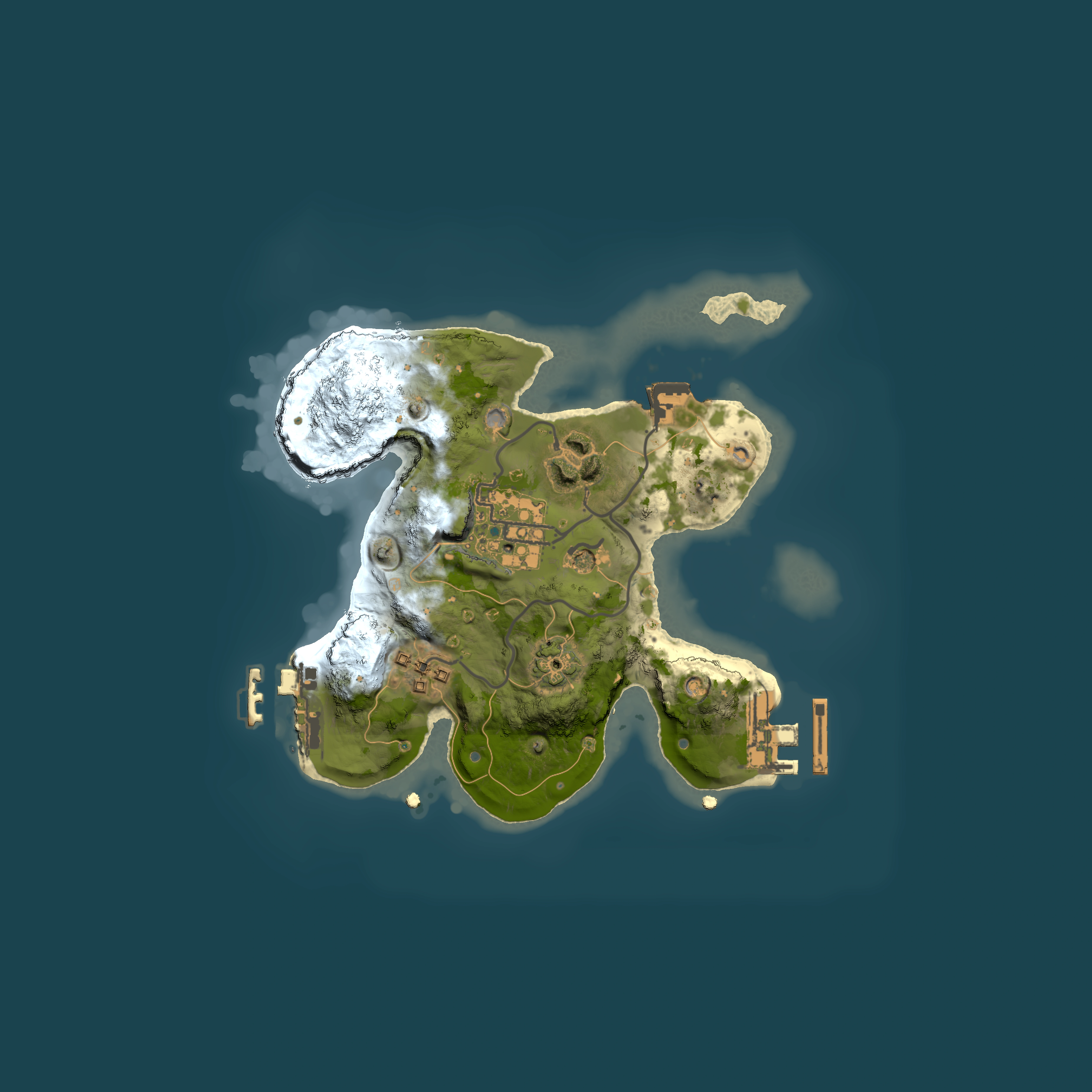 Full top-down render of Rust map seed 868067624, 2000x2000m