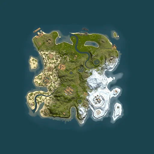 Rust map seed 124407770, 3000x3000m top-down preview